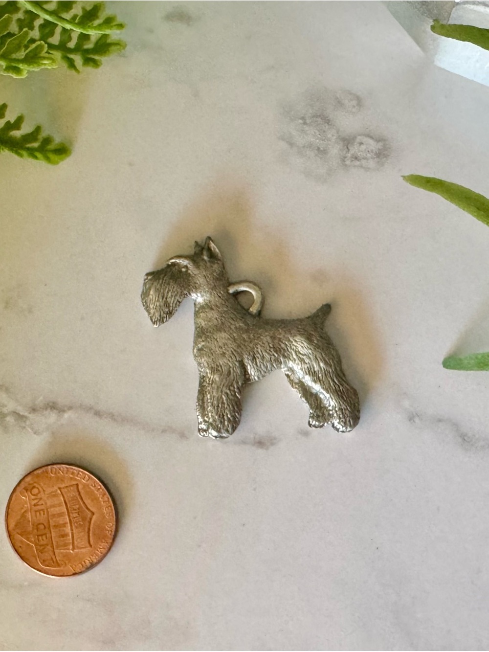 Silver Schnauzer Dog Charm Pendant - Women Jewelry